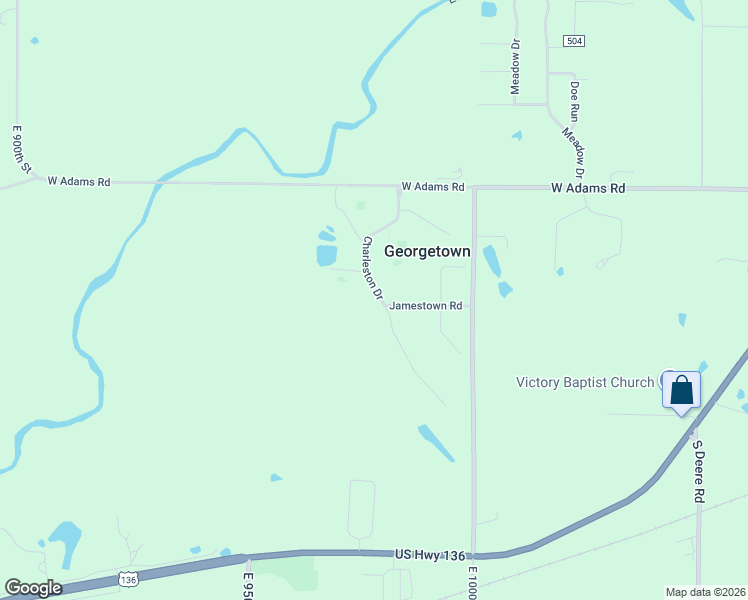 map of restaurants, bars, coffee shops, grocery stores, and more near 1-33 Charleston Drive in Macomb