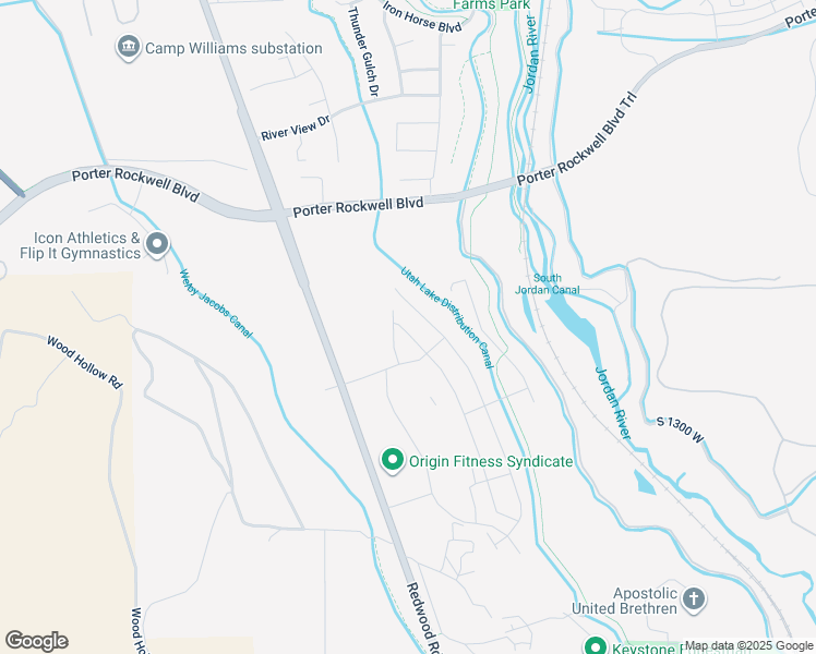map of restaurants, bars, coffee shops, grocery stores, and more near 16048 South Coupler Lane in Bluffdale
