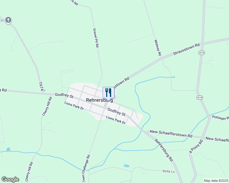 map of restaurants, bars, coffee shops, grocery stores, and more near 116 Maria Street in Bethel