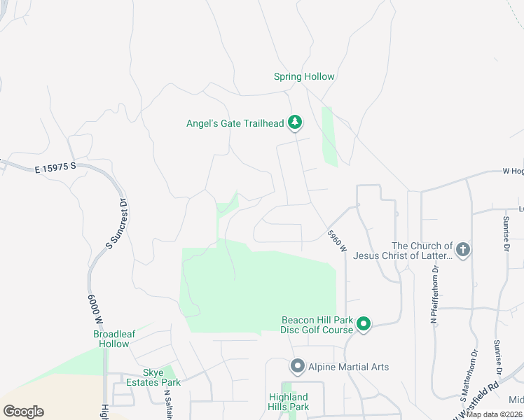 map of restaurants, bars, coffee shops, grocery stores, and more near 12517 North Minots Ledge Drive in Highland