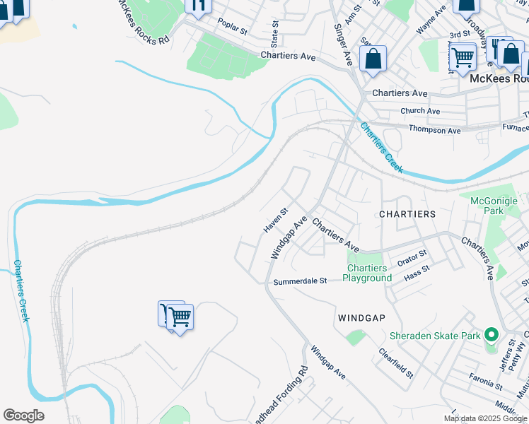 map of restaurants, bars, coffee shops, grocery stores, and more near 3806 Mayfair Street in Pittsburgh
