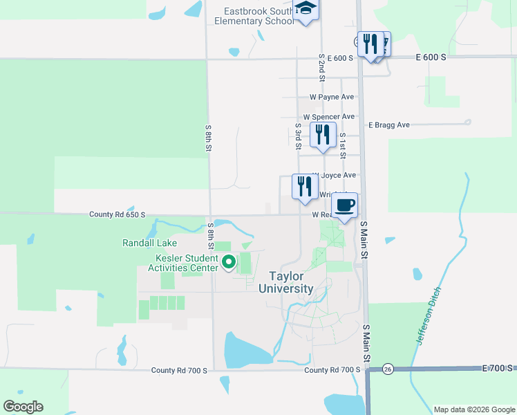 map of restaurants, bars, coffee shops, grocery stores, and more near 470 West Reade Avenue in Upland