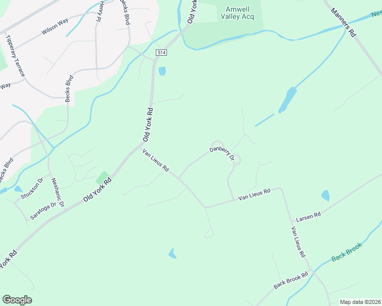 map of restaurants, bars, coffee shops, grocery stores, and more near 5 Danberry Drive in East Amwell Township
