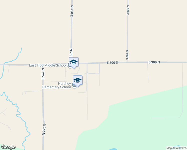 map of restaurants, bars, coffee shops, grocery stores, and more near 7645 East 300 North in Lafayette