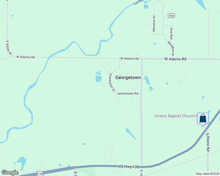 map of restaurants, bars, coffee shops, grocery stores, and more near 1-33 Charleston Drive in Macomb