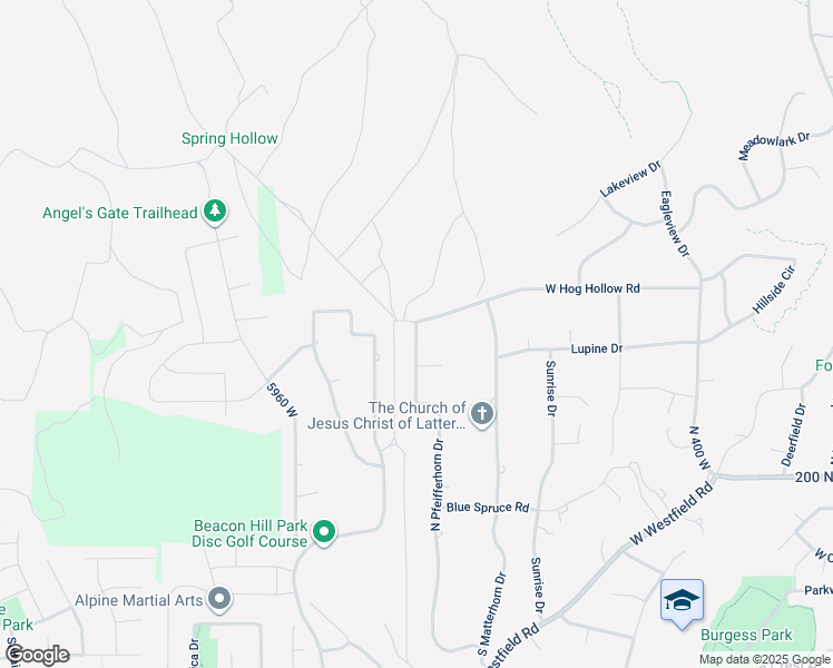 map of restaurants, bars, coffee shops, grocery stores, and more near 522 North Pfeifferhorn Drive in Alpine
