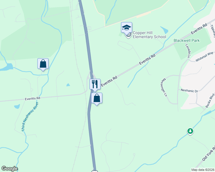map of restaurants, bars, coffee shops, grocery stores, and more near 111 Everitts Road in Hunterdon County