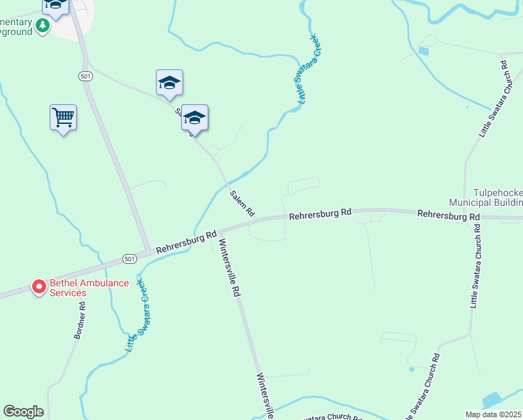 map of restaurants, bars, coffee shops, grocery stores, and more near 56 Rehrersburg Road in Richland