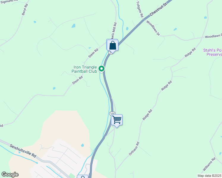 map of restaurants, bars, coffee shops, grocery stores, and more near 7801 Chestnut Street in Zionsville