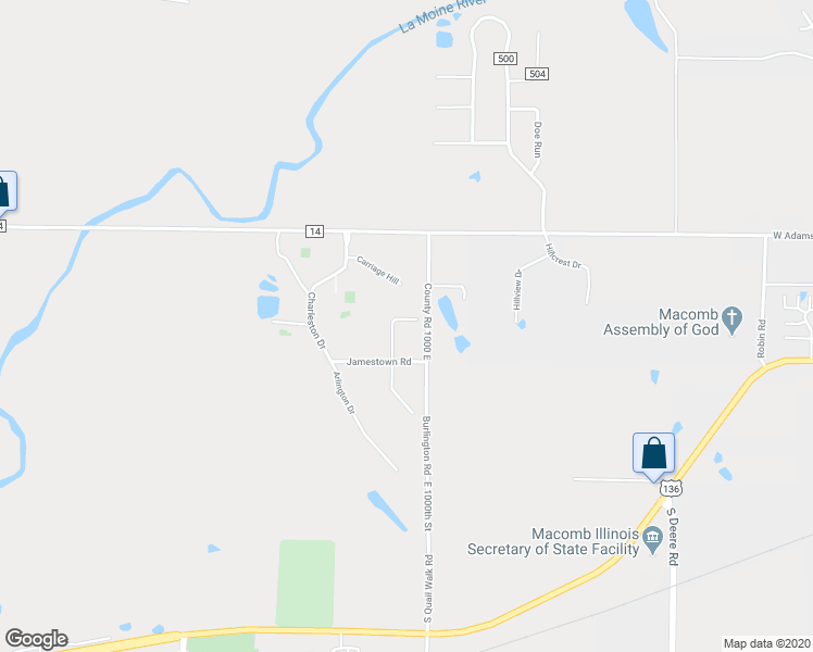 map of restaurants, bars, coffee shops, grocery stores, and more near 35 Richmond Road in Macomb
