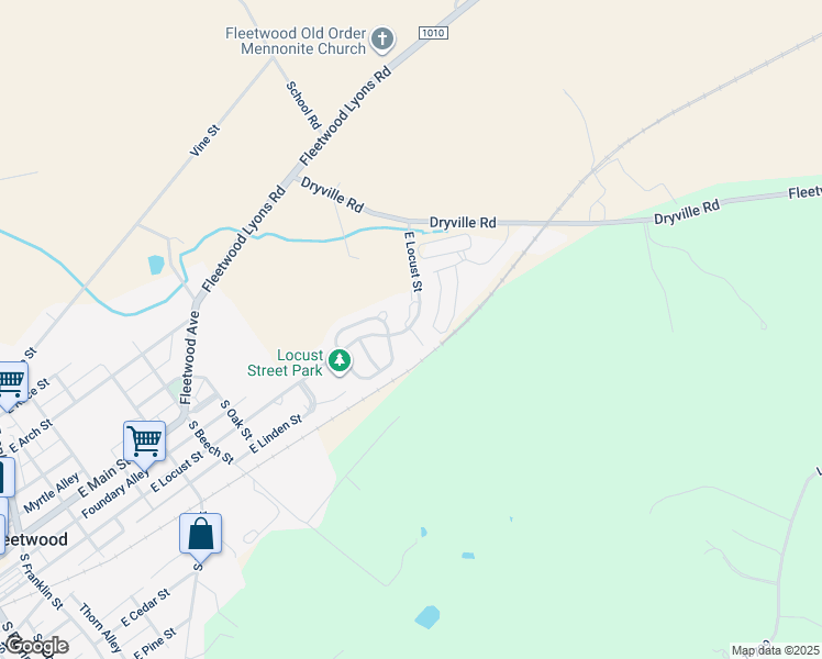 map of restaurants, bars, coffee shops, grocery stores, and more near 3 Cardinal Way in Fleetwood