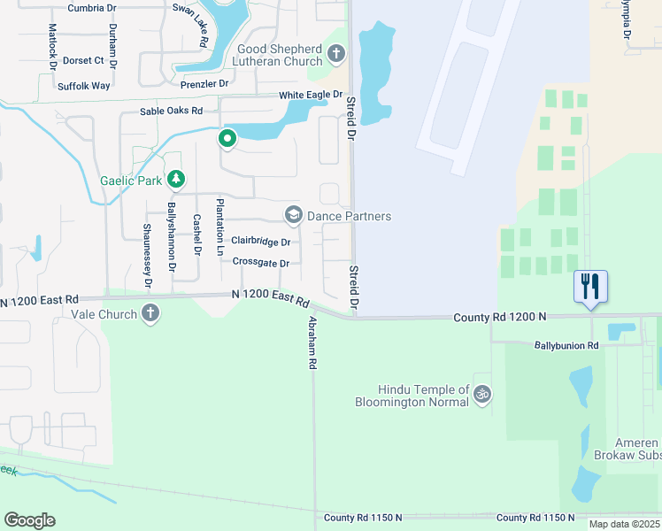 map of restaurants, bars, coffee shops, grocery stores, and more near 16 Fetzer Court in Bloomington