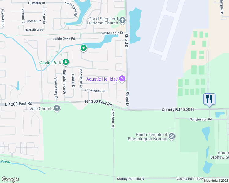 map of restaurants, bars, coffee shops, grocery stores, and more near 9 Fetzer Court in Bloomington