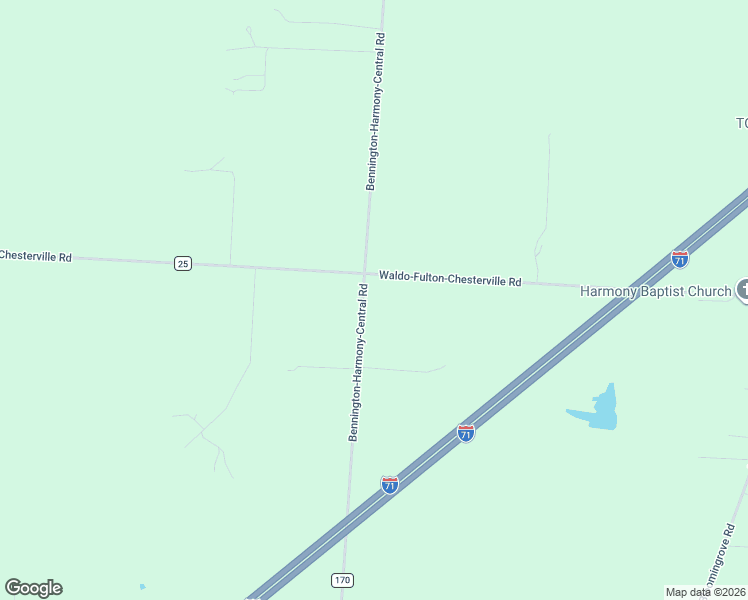 map of restaurants, bars, coffee shops, grocery stores, and more near 4821 County Road 25 in Marengo