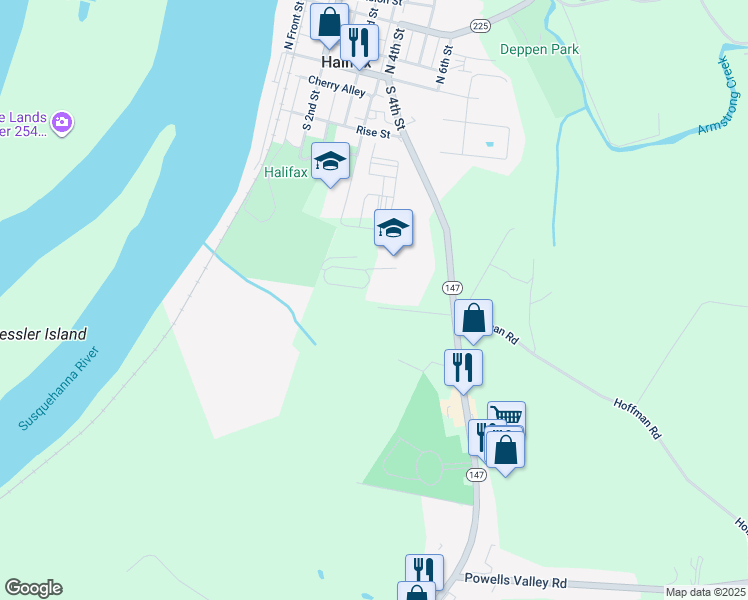 map of restaurants, bars, coffee shops, grocery stores, and more near 70 Sweigard Drive in Halifax