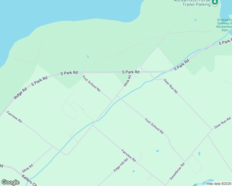 map of restaurants, bars, coffee shops, grocery stores, and more near 1609 Mink Road in Ottsville