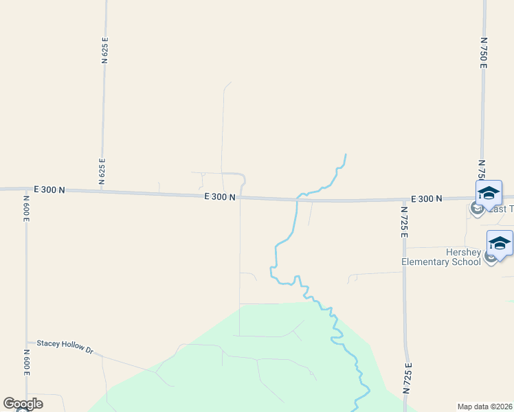 map of restaurants, bars, coffee shops, grocery stores, and more near 6701-6725 East 300 North in Lafayette