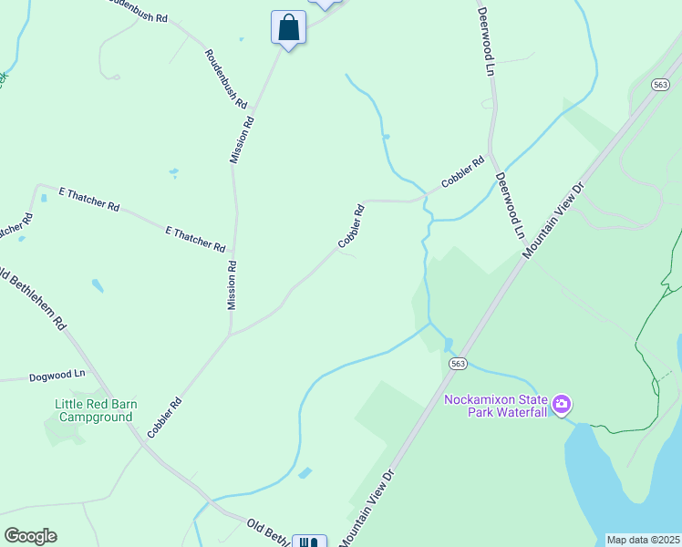 map of restaurants, bars, coffee shops, grocery stores, and more near 1378 Cobbler Road in Quakertown