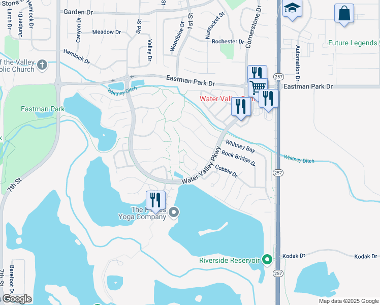 map of restaurants, bars, coffee shops, grocery stores, and more near 113 Cobble Court in Windsor