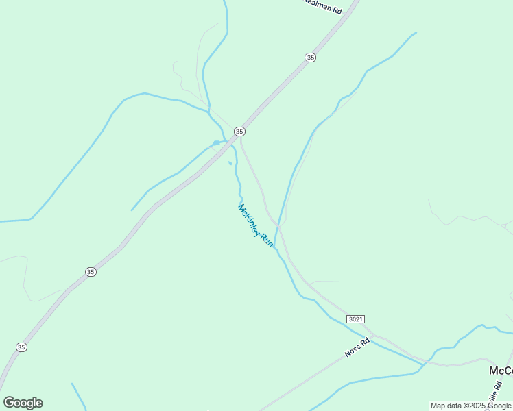 map of restaurants, bars, coffee shops, grocery stores, and more near McKinley Road in Honey Grove