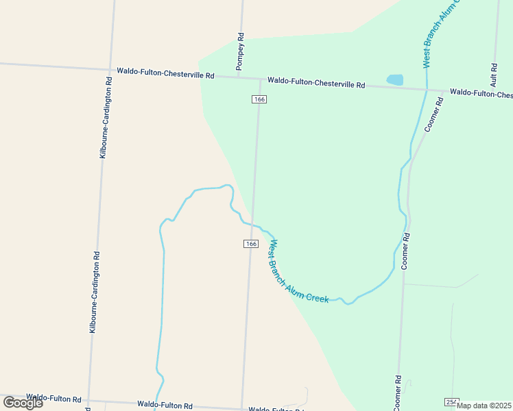 map of restaurants, bars, coffee shops, grocery stores, and more near 2833 County Road 166 in Cardington