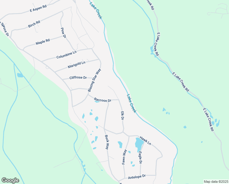 map of restaurants, bars, coffee shops, grocery stores, and more near Badger Court in Timber Lakes