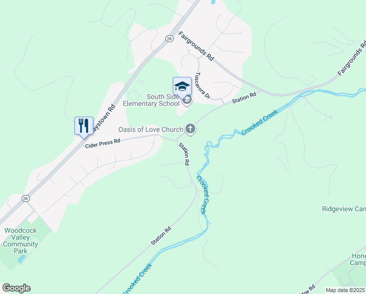 map of restaurants, bars, coffee shops, grocery stores, and more near 10906 Station Road in Huntingdon