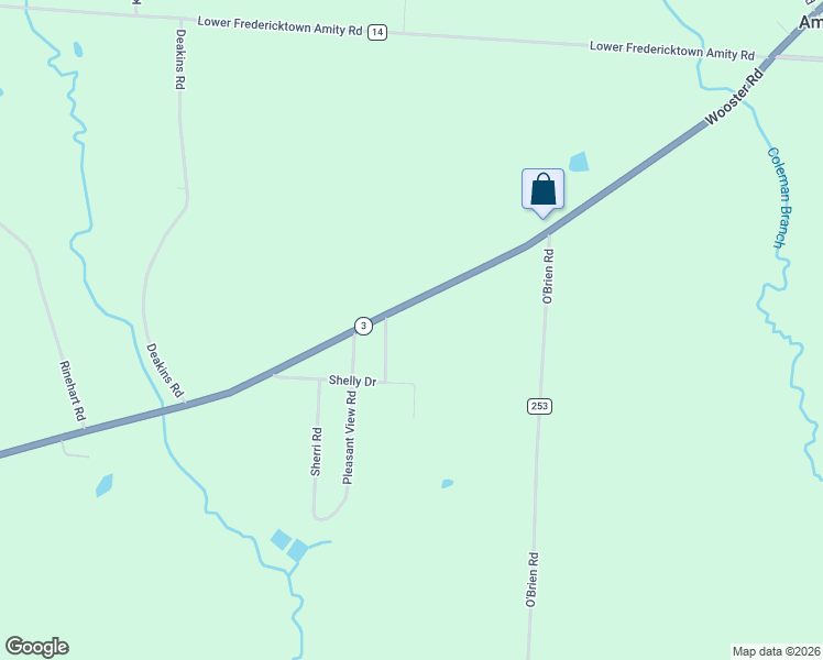 map of restaurants, bars, coffee shops, grocery stores, and more near 15886 Behner Road in Mount Vernon