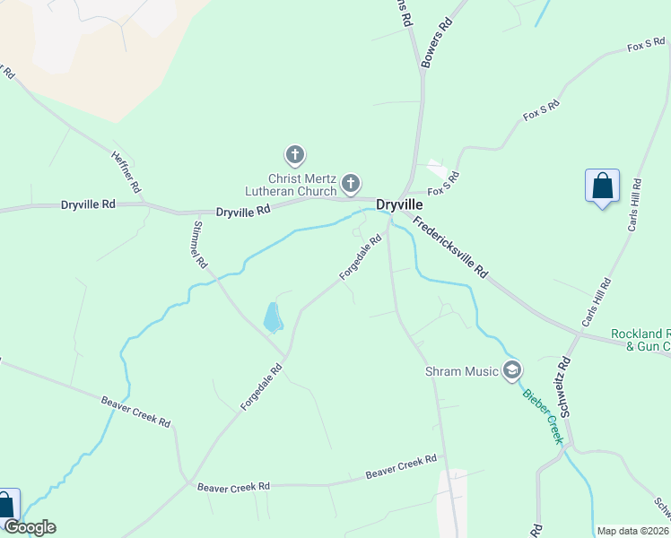 map of restaurants, bars, coffee shops, grocery stores, and more near 307 Forgedale Road in Fleetwood