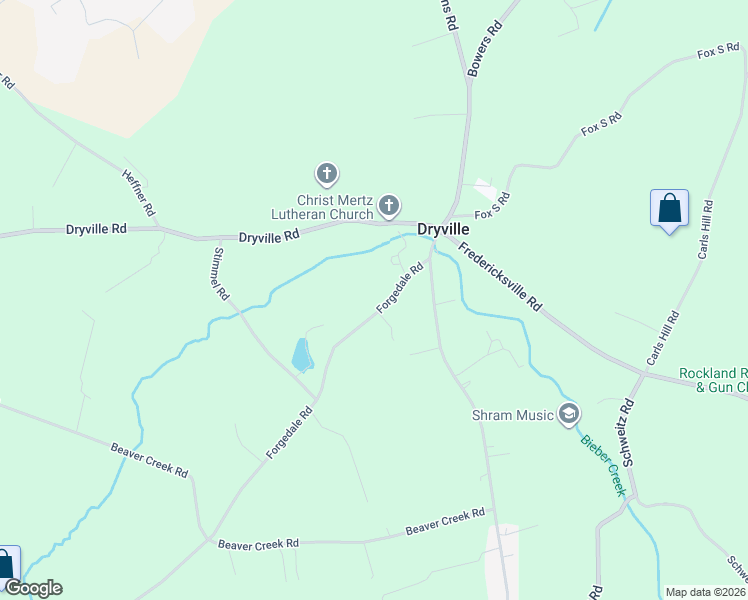 map of restaurants, bars, coffee shops, grocery stores, and more near 307 Forgedale Road in Fleetwood