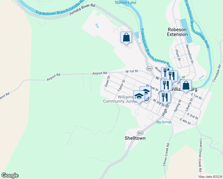 map of restaurants, bars, coffee shops, grocery stores, and more near 827 West 3rd Street in Williamsburg