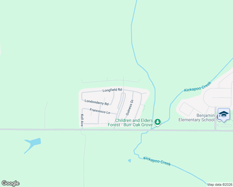 map of restaurants, bars, coffee shops, grocery stores, and more near 5202 Longfield Road in Bloomington