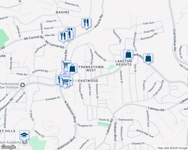 map of restaurants, bars, coffee shops, grocery stores, and more near 116 Champa Street in Pittsburgh