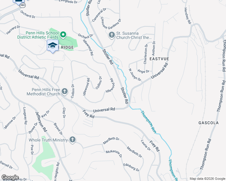 map of restaurants, bars, coffee shops, grocery stores, and more near 361 Idlewood Road in Pittsburgh