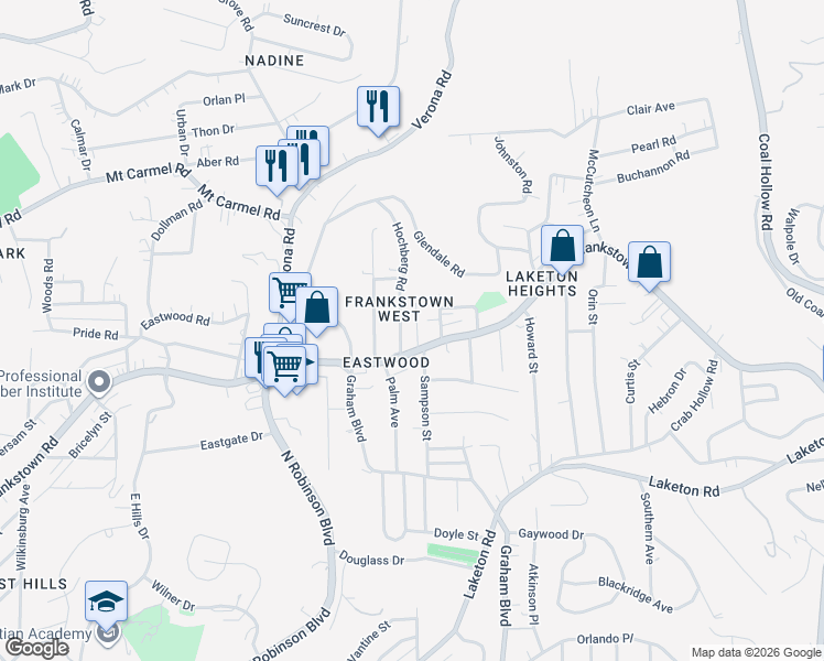 map of restaurants, bars, coffee shops, grocery stores, and more near 116 Champa Street in Pittsburgh
