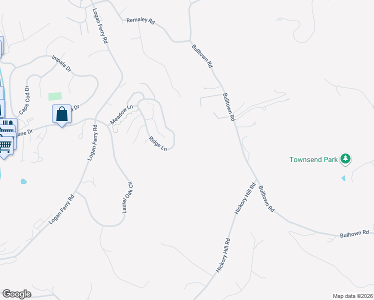 map of restaurants, bars, coffee shops, grocery stores, and more near 238 Ridge Lane in Murrysville