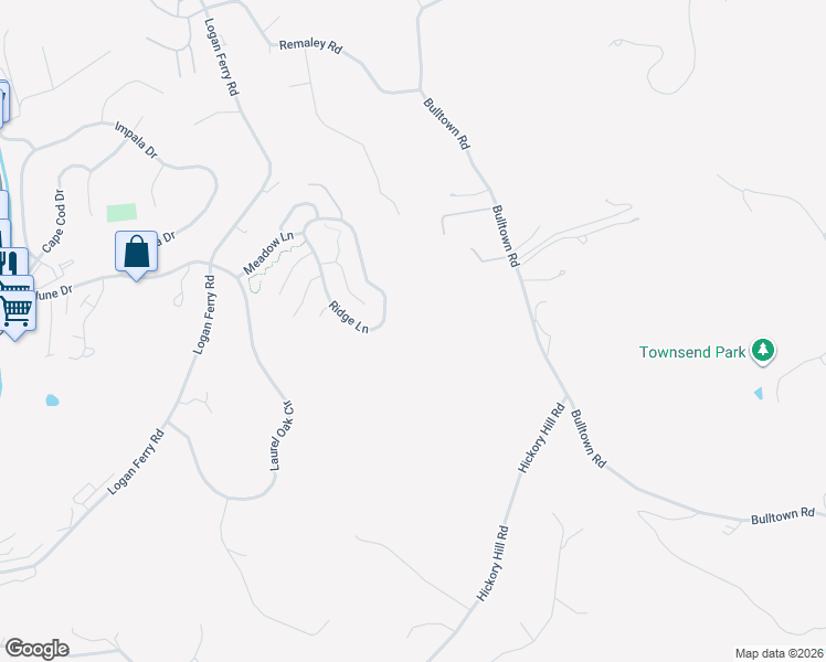 map of restaurants, bars, coffee shops, grocery stores, and more near 238 Ridge Lane in Murrysville