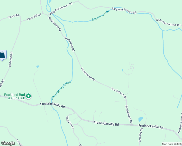 map of restaurants, bars, coffee shops, grocery stores, and more near 149 Smoketown Road in Mertztown