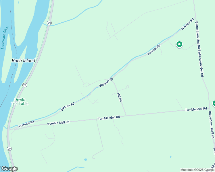 map of restaurants, bars, coffee shops, grocery stores, and more near 132 Warsaw Road in Frenchtown