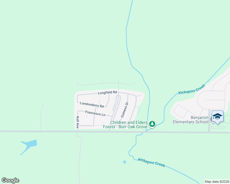 map of restaurants, bars, coffee shops, grocery stores, and more near 5202 Longfield Road in Bloomington