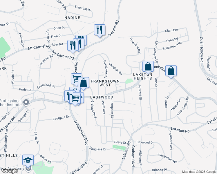 map of restaurants, bars, coffee shops, grocery stores, and more near 116 Champa Street in Pittsburgh