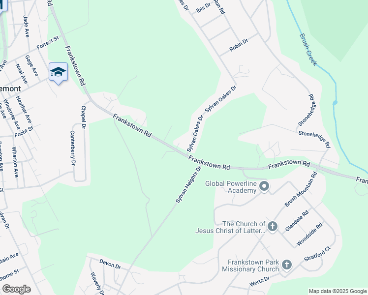 map of restaurants, bars, coffee shops, grocery stores, and more near 4 Sylvan Oakes Dr in Hollidaysburg