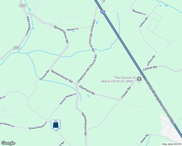 map of restaurants, bars, coffee shops, grocery stores, and more near 8423 Chestnut Hill Church Road in Coopersburg