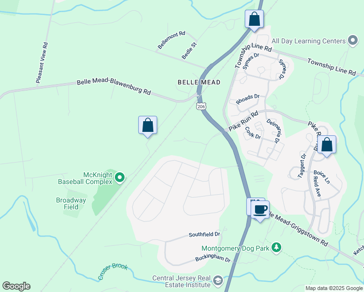 map of restaurants, bars, coffee shops, grocery stores, and more near 29 Reading Boulevard in Montgomery