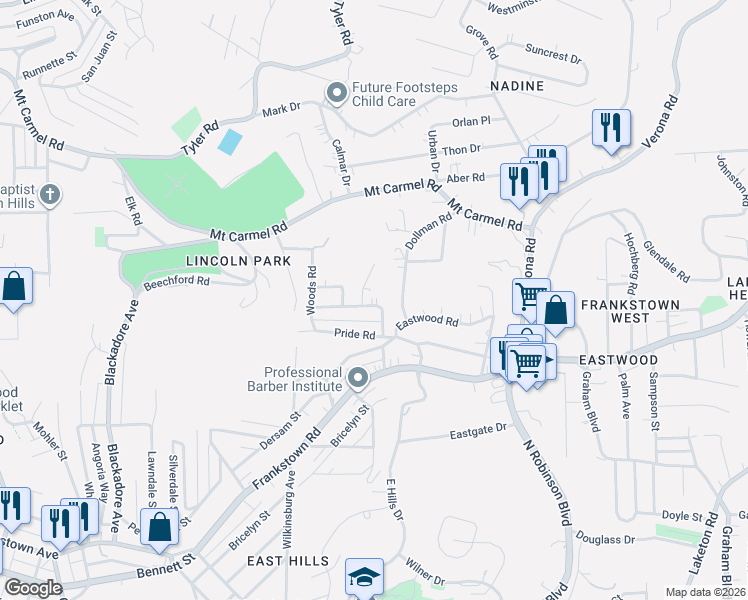 map of restaurants, bars, coffee shops, grocery stores, and more near 19 Hardwood Road in Pittsburgh