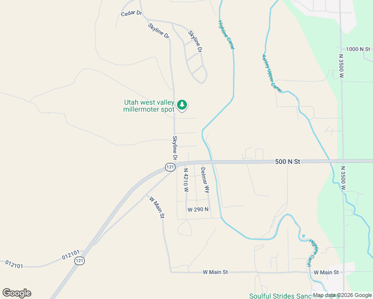 map of restaurants, bars, coffee shops, grocery stores, and more near 4200 West 600 North in Vernal