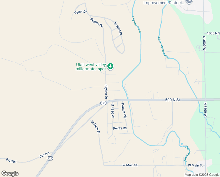 map of restaurants, bars, coffee shops, grocery stores, and more near 4233 West 600 North in Vernal