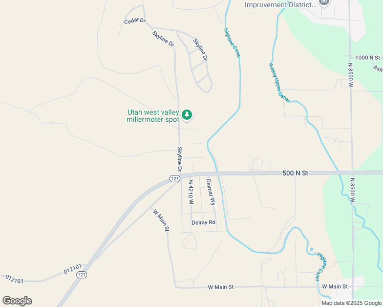 map of restaurants, bars, coffee shops, grocery stores, and more near 4233 West 600 North in Vernal