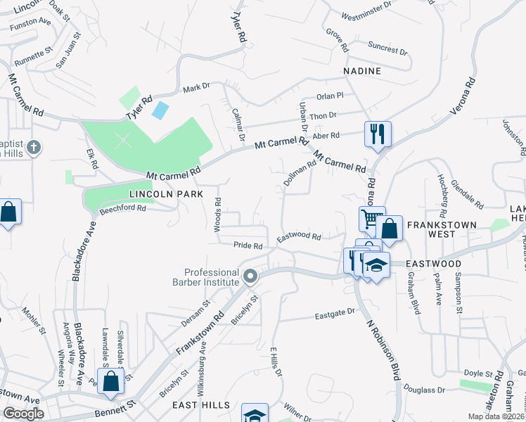 map of restaurants, bars, coffee shops, grocery stores, and more near 19 Hardwood Road in Pittsburgh