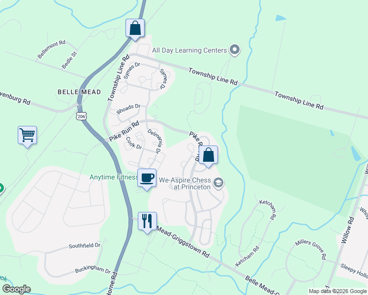 map of restaurants, bars, coffee shops, grocery stores, and more near 2404 Taggert Drive in Montgomery